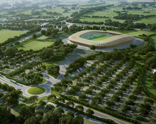 The stadium will be the centrepiece of the £100m Eco Park development – a 100 acre sports and green technology business park