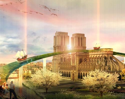 Waterway above Notre Dame among 'People's Design Competition' for new cathedral roof