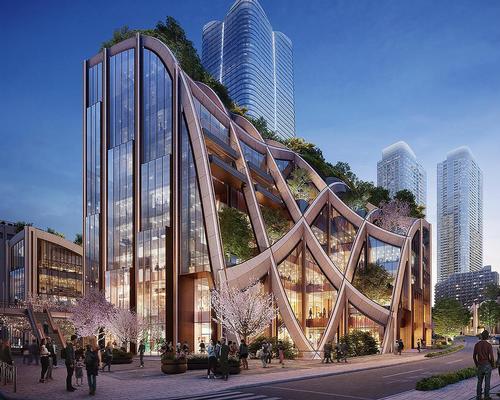 Heatherwick's designs for the Tokyo project include a landscaped, giant 'pergola' 
