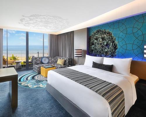 All of the 279 guestrooms and suites at W Muscat provide uninterrupted views ocean