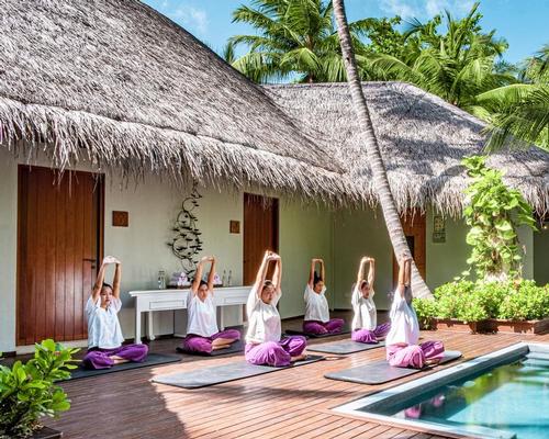 Guests can take free classes in Thai massage, stretching, at Devarana Spa in the Maldives