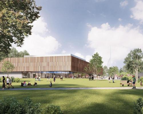 Designed by FaulknerBrowns Architects, the building will 'set new standards for sustainability for a sports building'