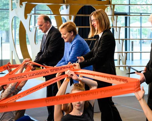 Chancellor Merkel helped to formally open the Bauhaus Museum Dessau