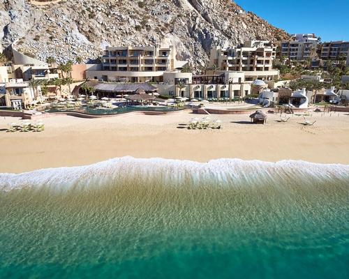 The resort sits at the southernmost tip of the Baja California Peninsula in Mexico and is only accessible through a private tunnel