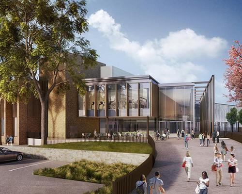 Designed by GT3 Architects, the hub will mix leisure facilities with community services