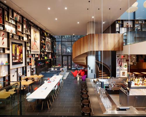 CitizenM Miami Worldcenter will feature the brand’s signature creative spaces and meeting rooms, similar to that shown here