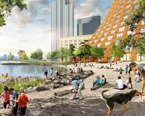 Mixed-use public park project to improve waterfront resilience in North Brooklyn