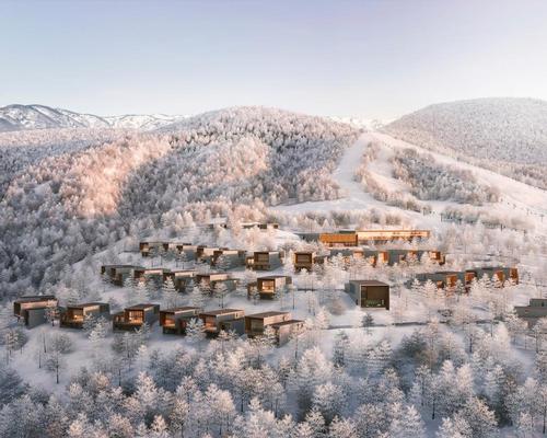 Aman Niseko is designed to take advantage of the surrounding forest and mountain scenery