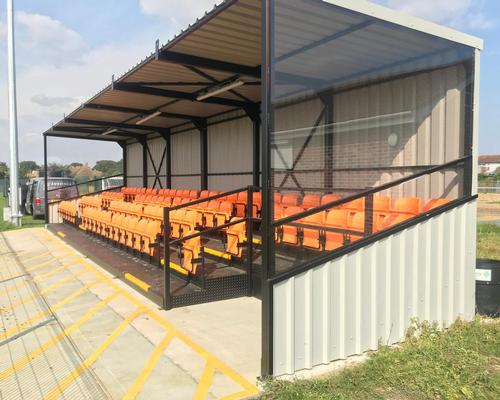 Audience Systems' Premier Grandstand is a turnkey seating solution for sports venues
