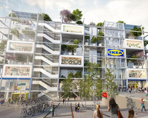 The store has been conceived to be entirely car-free and is intended to become a main meeting place for Vienna