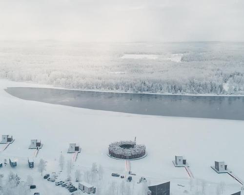 Arctic Bath floating spa hotel opens in Sweden