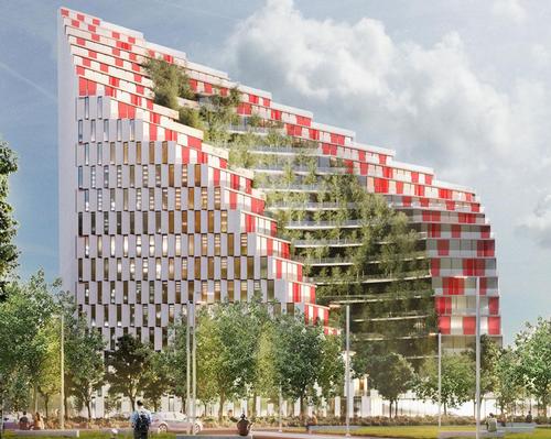 Mario Cucinella Architects' mixed-use mountain to wrap around a green oasis