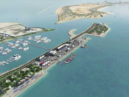 The Destination Village will be located on the Corniche breakwater