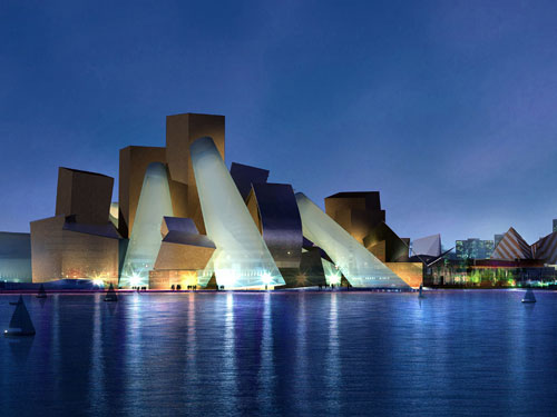 The newest Guggenheim Museum is currently being built in Abu Dhabi