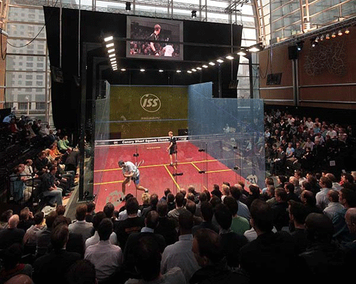 Arena's grandstand finish at Docklands squash classic