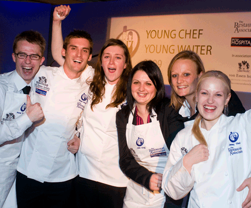 Rose and Sarah win Young Chef and Young Waiter of the year