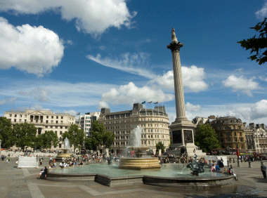 Trafalgar Square top of the tourist trail