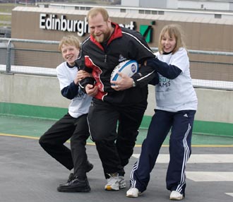 Rugby stars launch Edinburgh Airport Youth Games