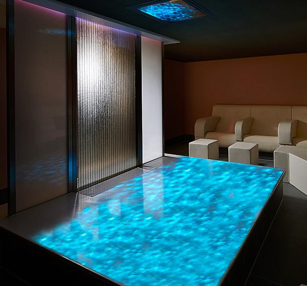 Half of the spa revenue comes from the World of Spa which features the Aqua Meditation Room 