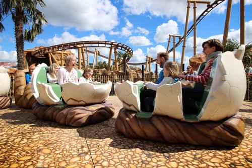 Boulder-Dash offers a swirling dinosaur-egg themed ride
