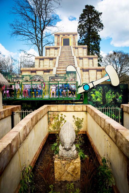 Zamperla designed the Temple Heights attraction
