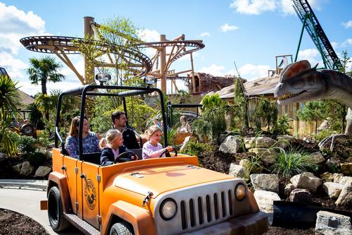 Board the 4x4 Jurassic Jeep Dinosaur Tour for a “safari expedition”
