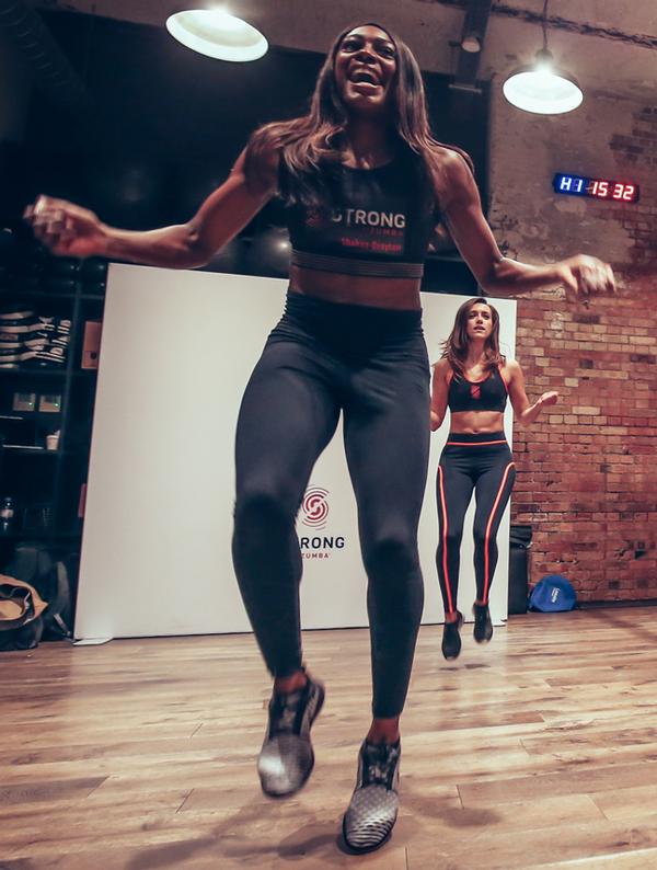 Shakes-Drayton uses STRONG by Zumba as part of her training