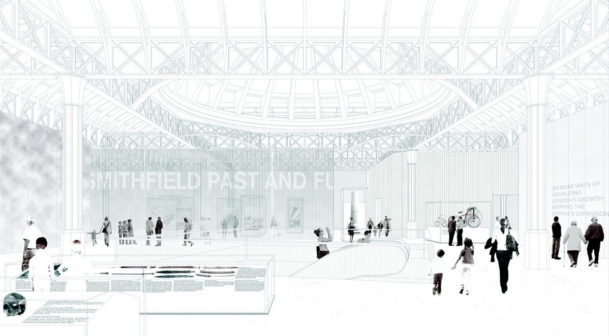 Museum of London concept by Caruso St John Architects / Images copyright Malcolm Reading Consultants / Caruso St John