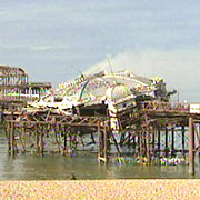 Brighton pier in flames again