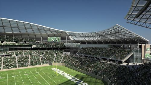 Washrooms, public address systems, elevators and leisure amenities will be tested for the first time during a friendly match in October / The University of Regina Rams