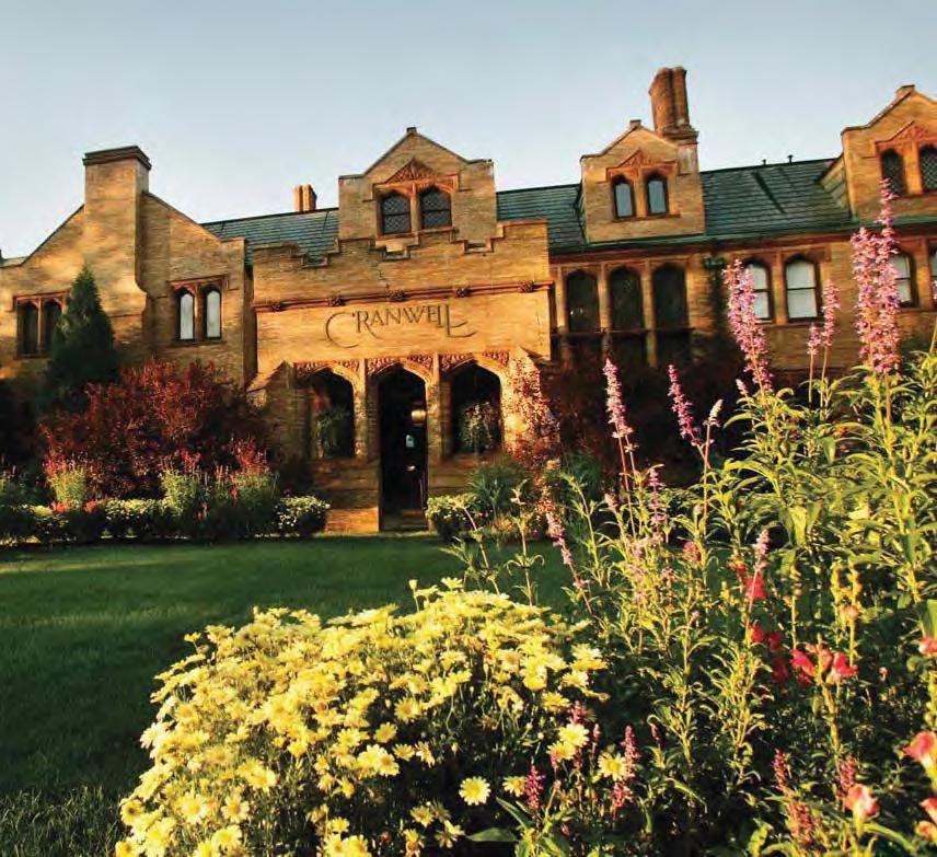 Set on 380 acres, Cranwell features several “cottages,” including a historic hilltop Tudor-style mansion, and a home once lived in by Harriet Beecher Stowe