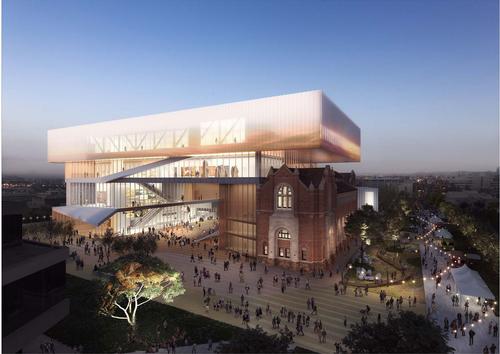 Concept images for the project also reveal large public space which the designers described as an 'outdoor room'
