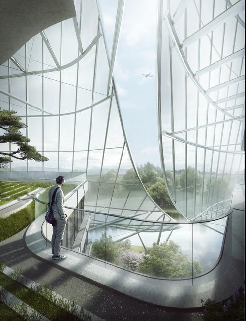 The centre is currently under construction in the coastal city Xiamen / MAD Architects