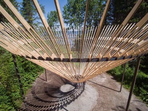 The installation by Craig Chapple is one of five award-winning pieces on display at the festival / International Garden Festival