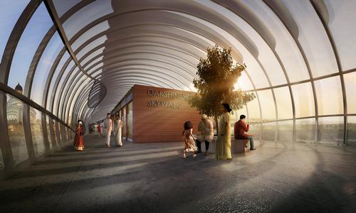 Areas to relax, socialise and enjoy a view of the city will feature on the walkway / Design Forum International