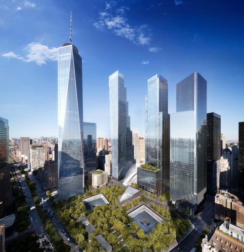 The translucent marble cube is a far cry from Frank Gehry’s stacked box concept / Render by Luxigon