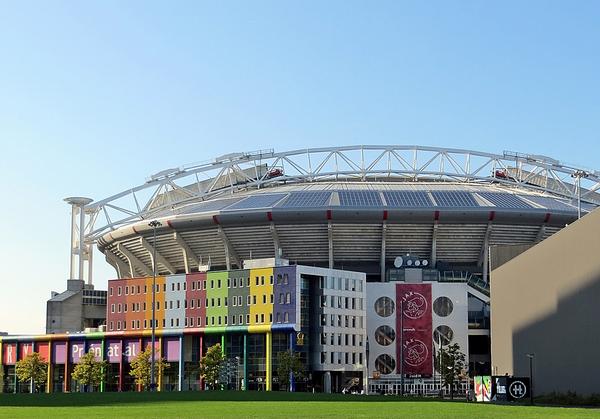 Amsterdam Arena, Netherlands: Home to football club Ajax, Amsterdam Arena is carbon neutral thanks to a range of sustainable features including solar panels
