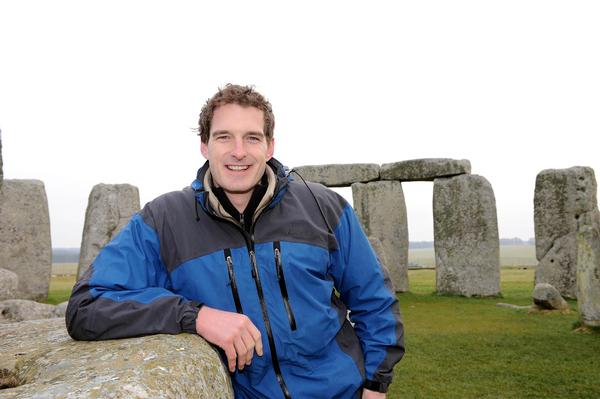 Snow at ancient heritage site Stonehenge