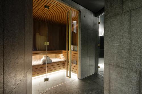 An urban retreat built into two original vaults, the Away Spa includes seven treatment rooms, a sauna, steam room, wet area with fire bath and plunge pool and a relaxation zone