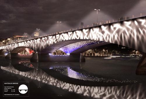 Les Éclairagistes Associés's proposal for Waterloo Bridge / Les Éclairagistes Associés and MRC