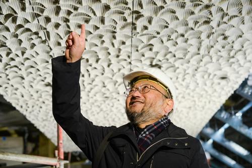 Acclaimed acoustician Yasuhisa Toyota has helped design the sound modulating 'white skin' in the main concert hall / Bertold Fabricius
