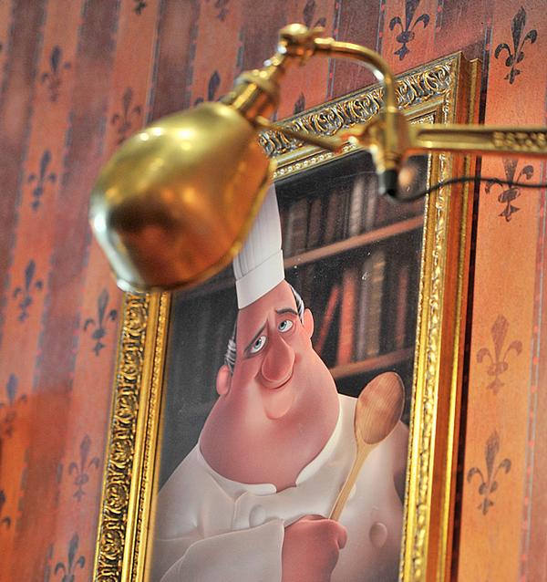 The décor at Disneyland Paris’ Bistrot Chez Rémy imitates the restaurant in Disney-Pixar’s film