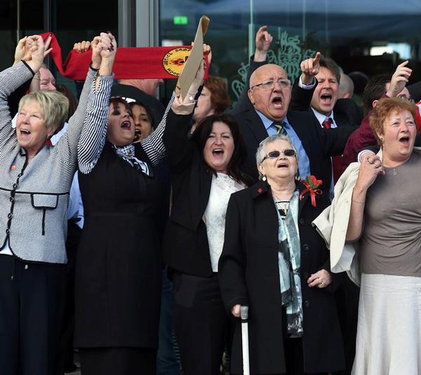  The families of those who died celebrate the verdict outside court / Joe Giddens/Press Association