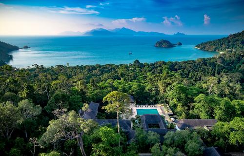 Architect Kerry Hill's original vision was for a luxurious hideaway set amidst a 10-million-year-old rainforest backed by Datai Bay
