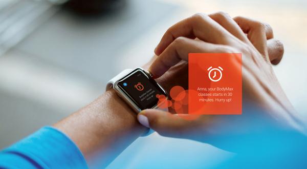 The software allows clubs to send push notifications to members on- or off-site