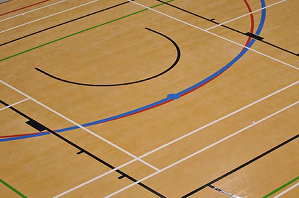 Granwood flooring for multi-use sports hall