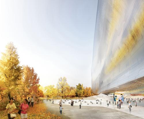 The museum will play a key role in Beijing's new cultural quarter, filling the 2008 Olympic site / Ateliers Jean Nouvel & BIAD