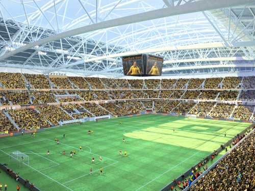 The new Swedbank Arena is due to open to the public next year