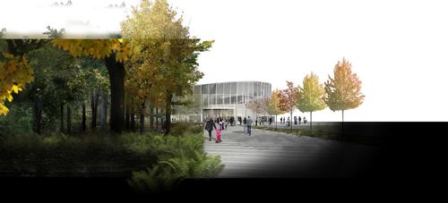 The site will be built in a forest clearing, enhancing its connection with nature / City of Laval/v2com
