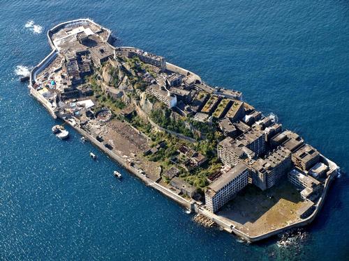 Hashima Island near Nagasaki is one of the sites Korea wants removed from the listing 